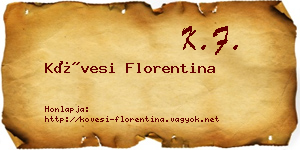 Kövesi Florentina névjegykártya